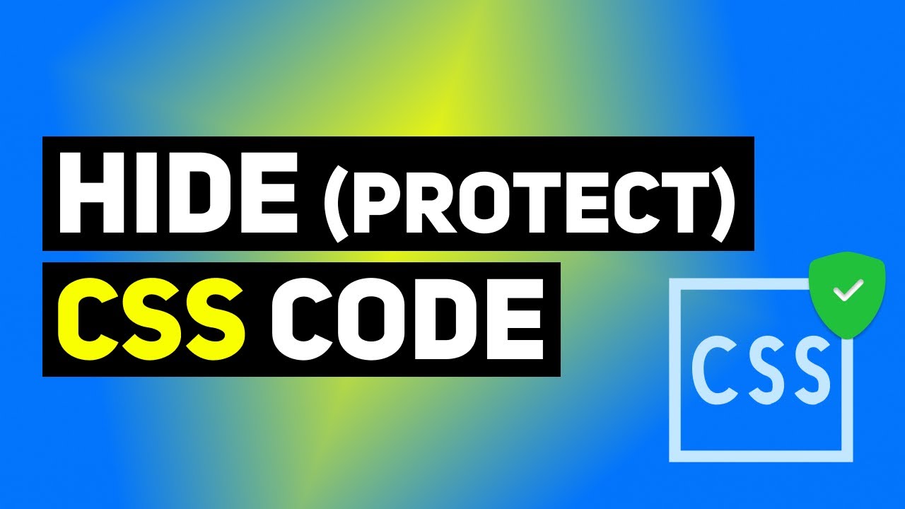 Ocultar e proteger o código CSS 1